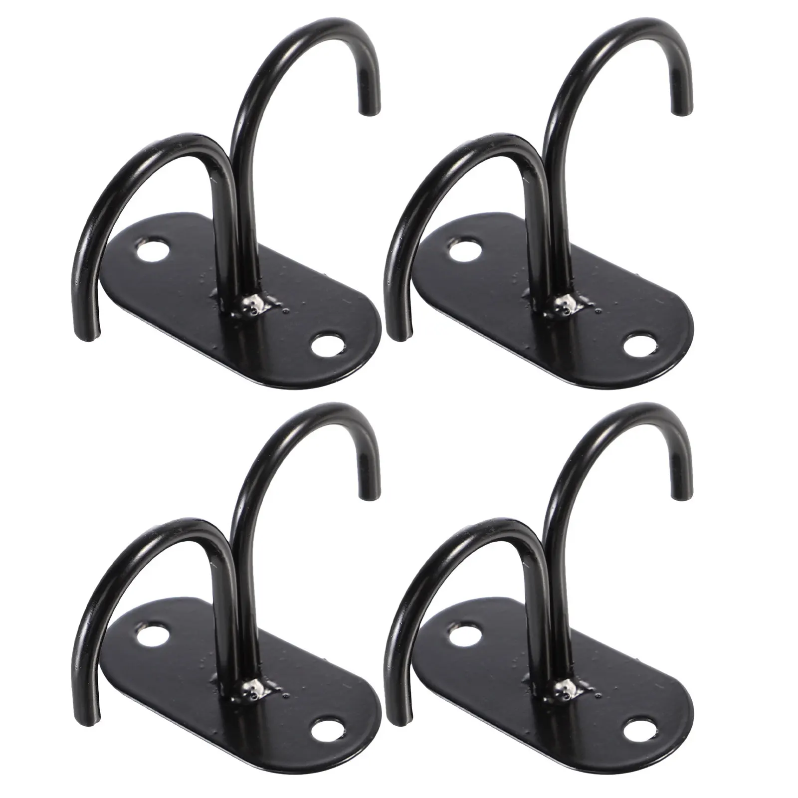 

4Pcs Iron Mug Holders Easy to Install with Screws Home Decor Kitchen Supplies Cup Storage Organizers Black