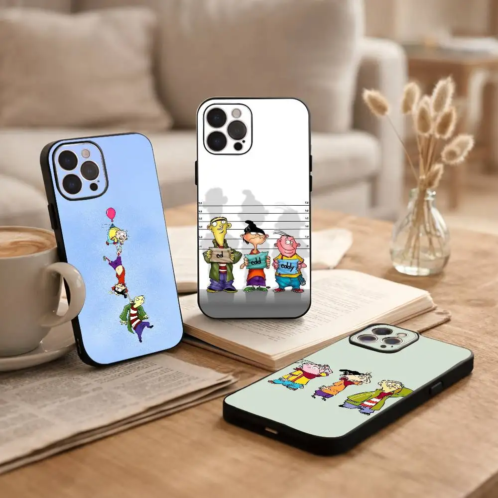 

Funny Cartoon E-Ed E-Edd n Eddy Phone Case For iPhone17 16 15 14 13 12 11 Pro Max Plus,5G Soft Black Case