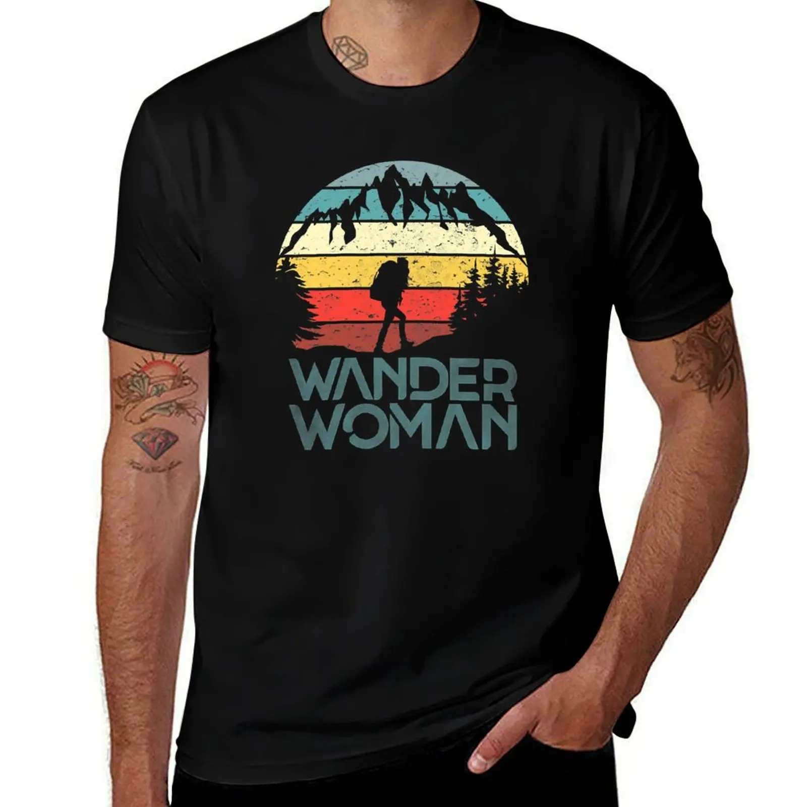 

Wander Woman Hiking Mountaineering Women Hike Ladies T-Shirt oversizeds cute tops for a boy mens t shirts pack