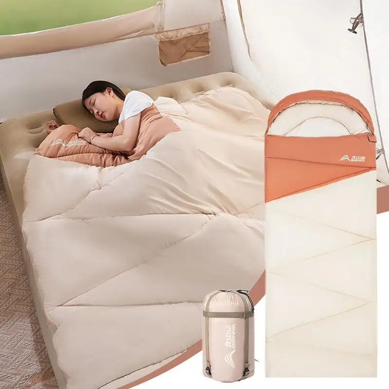 

Lightweight Camping Sleeping Bag Envelope Type Backpacking Cotton Sleeping Bag Nap Mat Comfortable Keep Warm Sleeping Cover