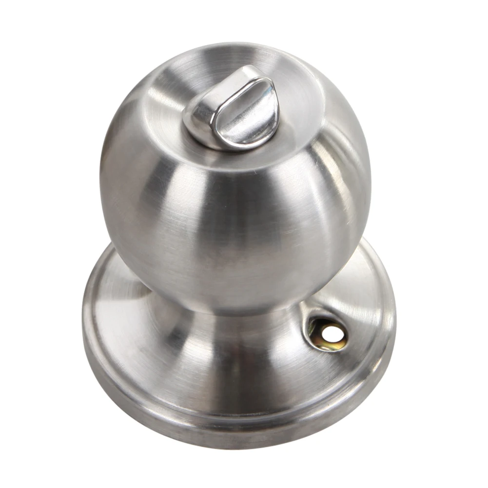 Stainless Round Door Knobs Rotation Lock Knobset Handle with Key Bedroom Living Room Bathroom Door Lock Furniture Hardware