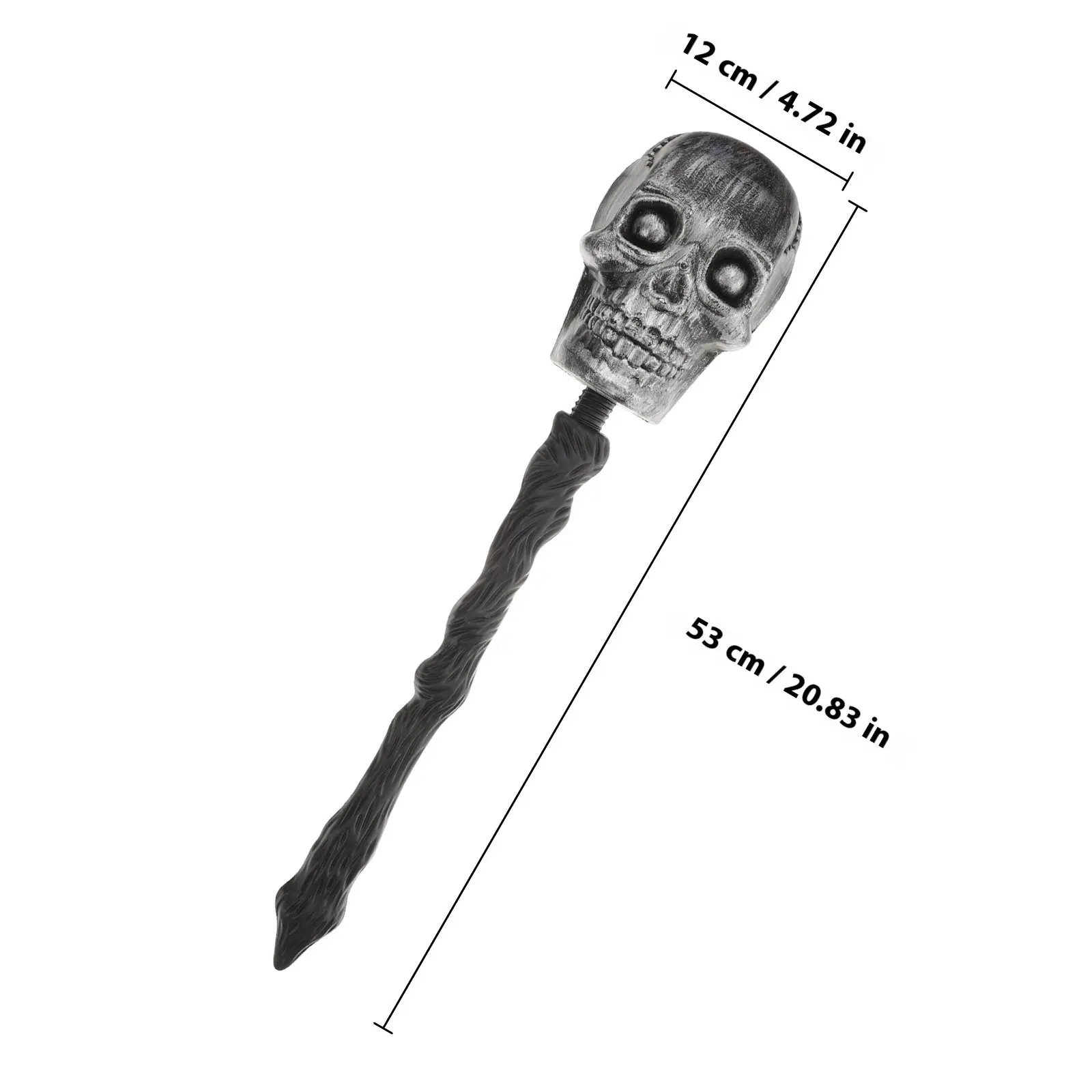 Skull Scepter Halloween Costume Prop Decorative Role-Play Accessory for Cosplay Stage Performance Party Festival Photography