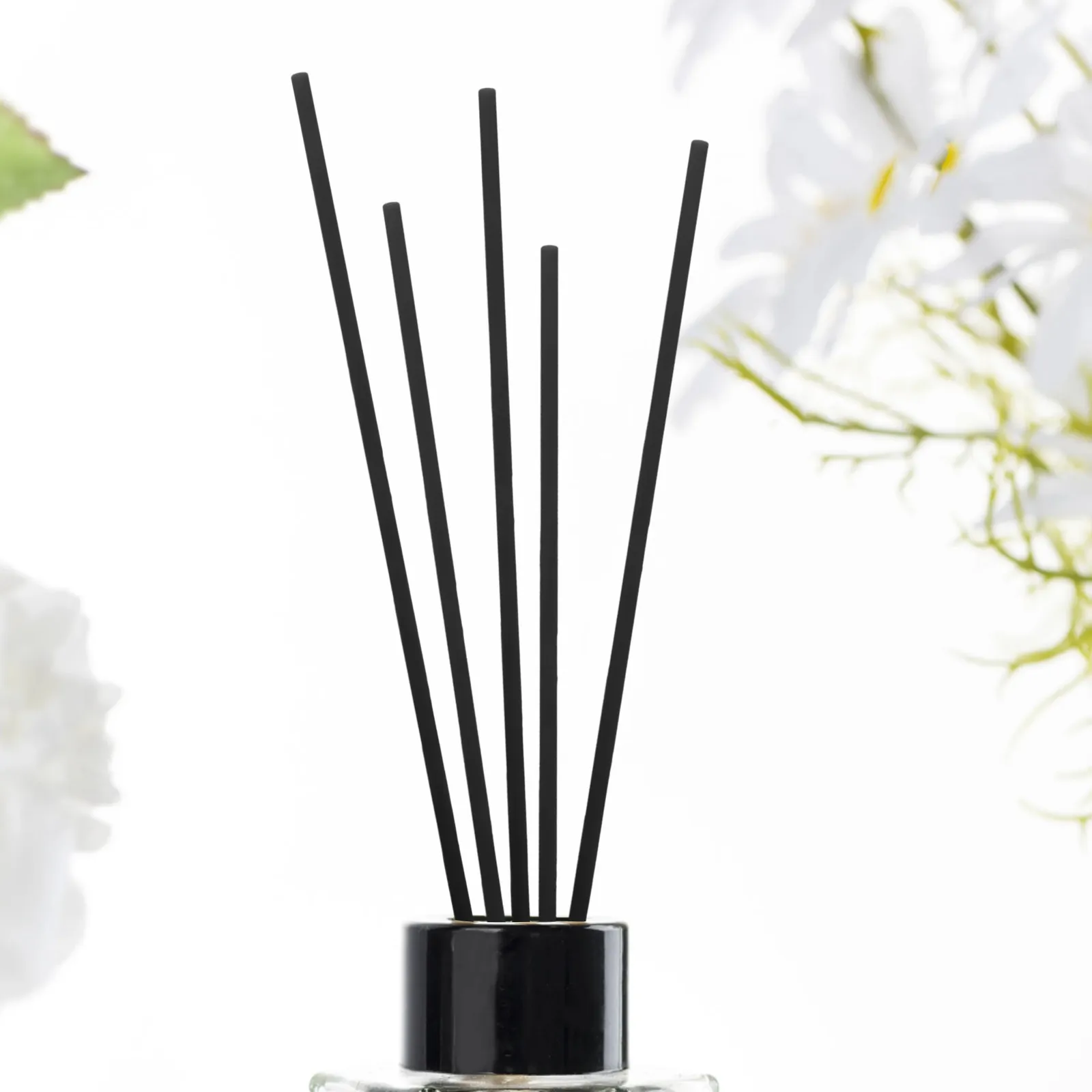 

50Pcs 4Mm Black Glue Free Fiber Aromatherapy Diffuser Sticks Essential Oil Reed Diffuser Refill Quick Scent Release Portable