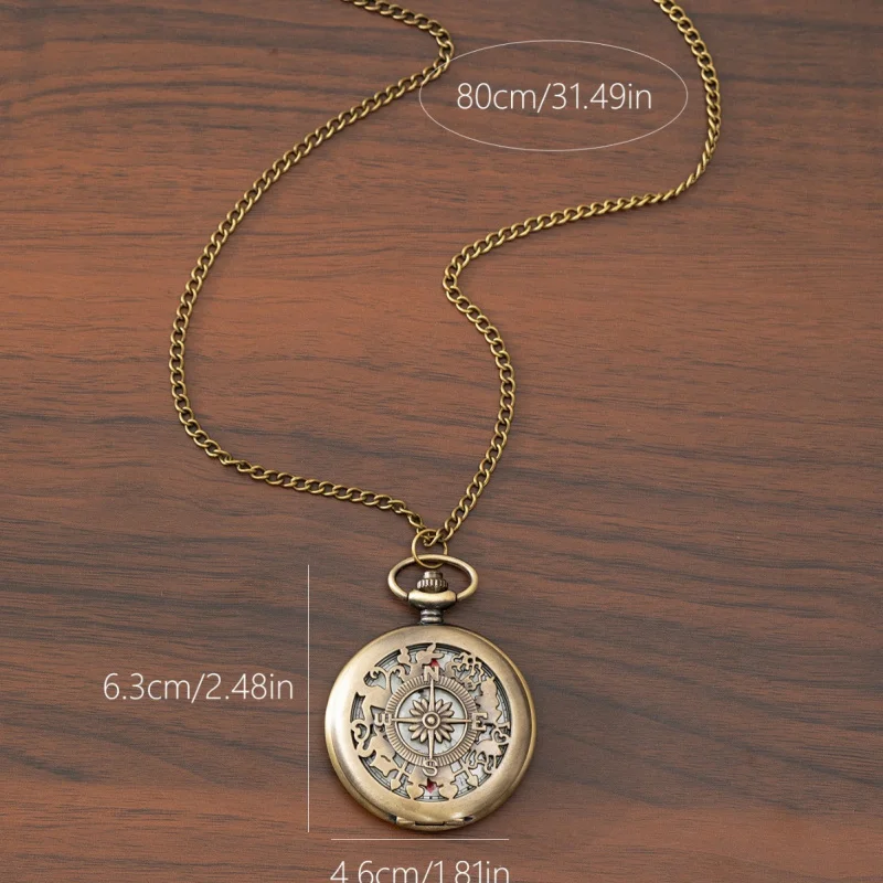 Factory Direct Supply Retro Romantic British Roman Digital Quartz Large Pocket Watch Gifts for Men and Women Commemorative Watch