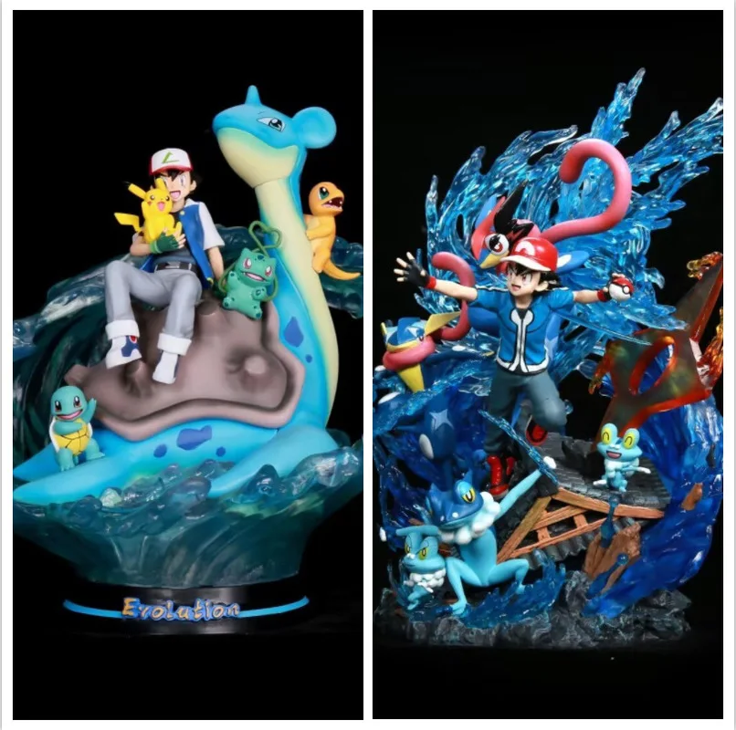 

Фигурка Pokemon Gk Ash Greninja Lapras Pikachu, аниме-фигурка, коллекционная статуэтка, украшение для рабочего стола для взрослых коллекционеров