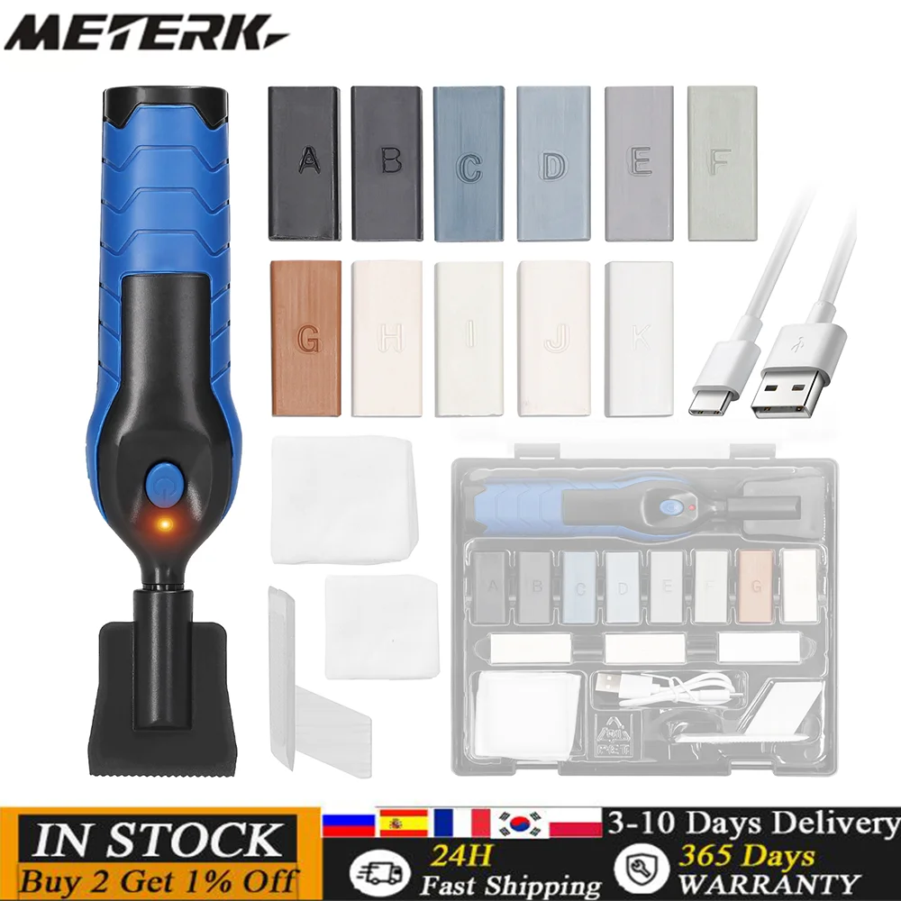 

PVC Floor DIY Repairing Tool Set Furniture Repairing Tool Set Scratch Nail Hole Crack Filler Tool Set Melting Wax Tool Set