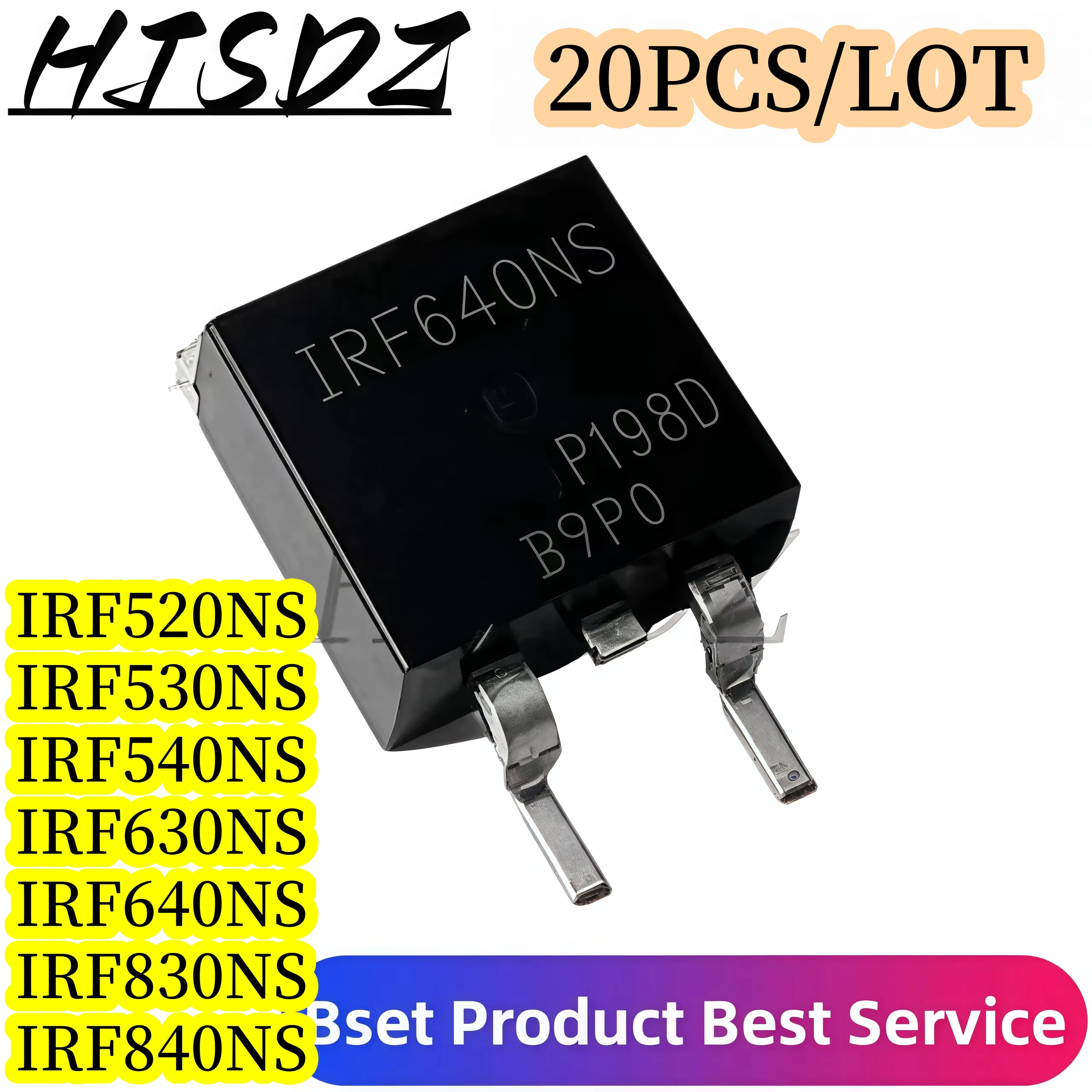 100% Quality IRF520NS 【20PCS/LOT】IRF530NS IRF540NS IRF630NS IRF640NS IRF830NS IRF840NS TO-263 Chip en Stock al por mayor