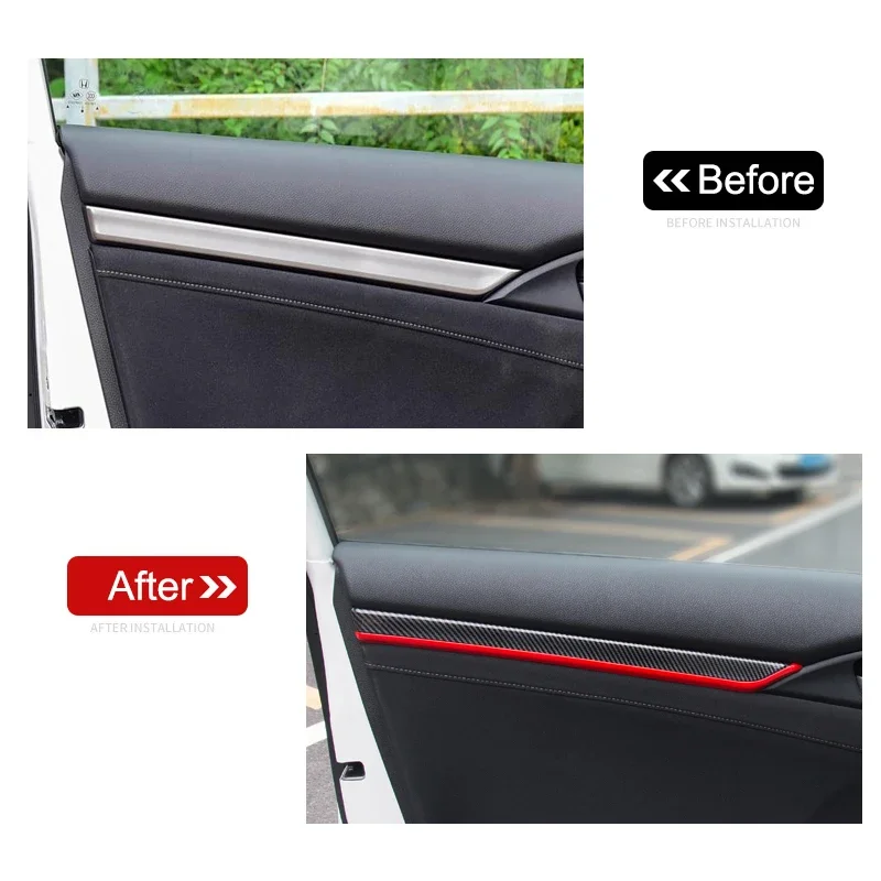 

Interior Door Panel Moulding Cover Trims for Honda Civic 10th Gen Accessories 2016 2017 2018 2019 2020 2021