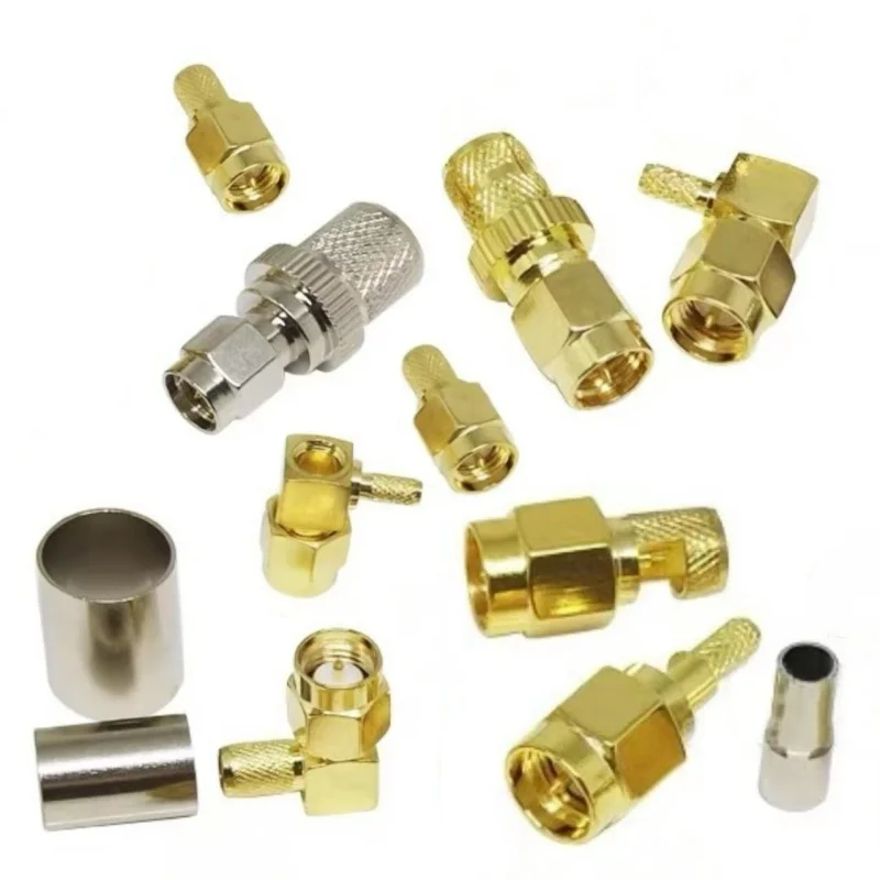 5pcs SMA-J-1.5 3 6 7 SMA-JW RPSMA-J Male female RF connector Inner screw inner needle inner hole RG316 Welding feeder joint