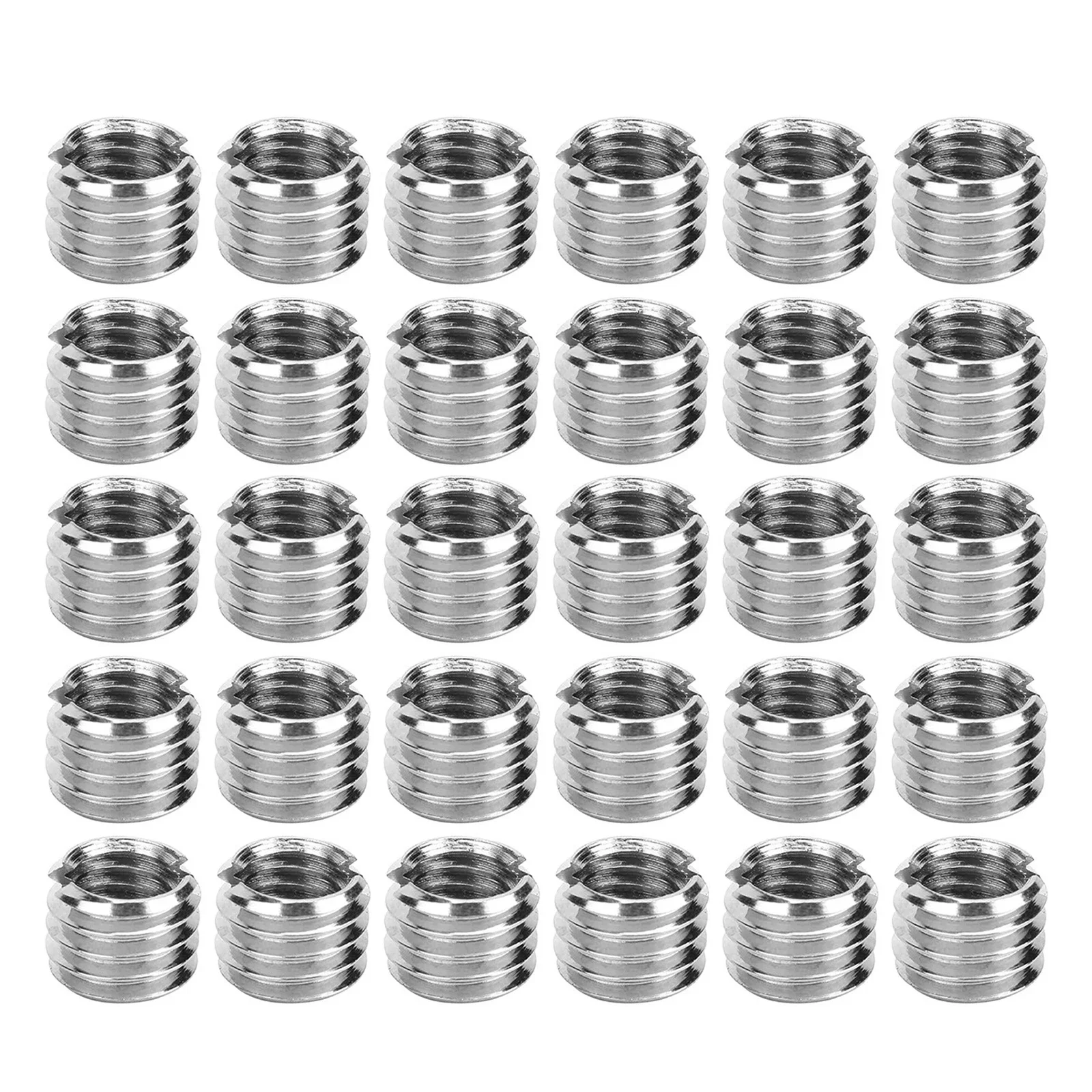 Pack of 30 Threaded Inserts M6X1 0 Inner and M8X1 25 Outer 6MM Length Reliable for Aviation and Automotive Use