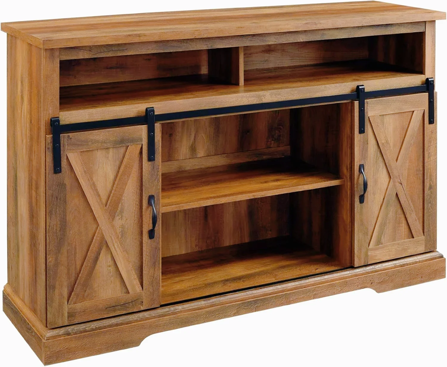 

Подставка под телевизор с раздвижной двойной дверью для фермерского дома Clayton для телевизоров с диагональю до 58 дюймов, 52-дюймовый, дуб рустикальный