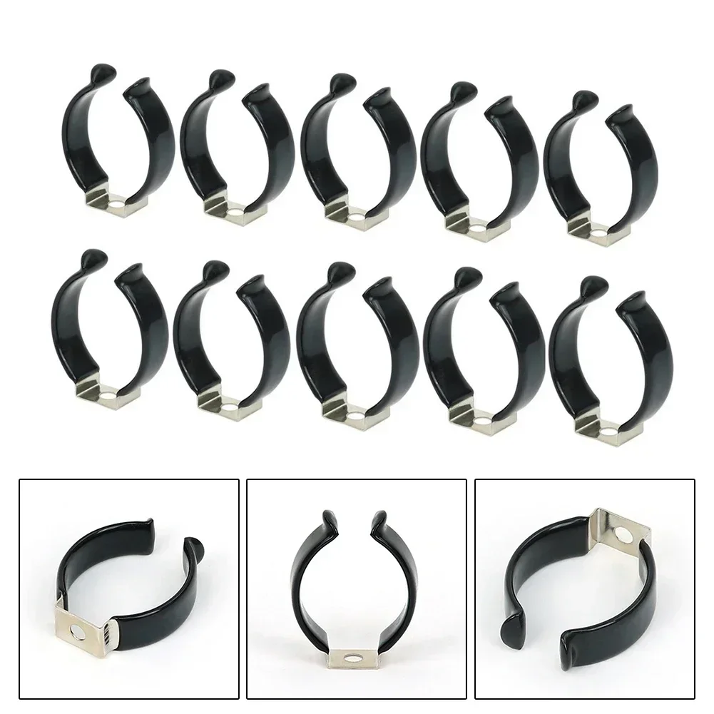 10pcs/lot Narrow Base Tool Spring Terry Clip Pipe Clamp Heavy Duty Storage Strap Stainless Steel Spring Terry Clip