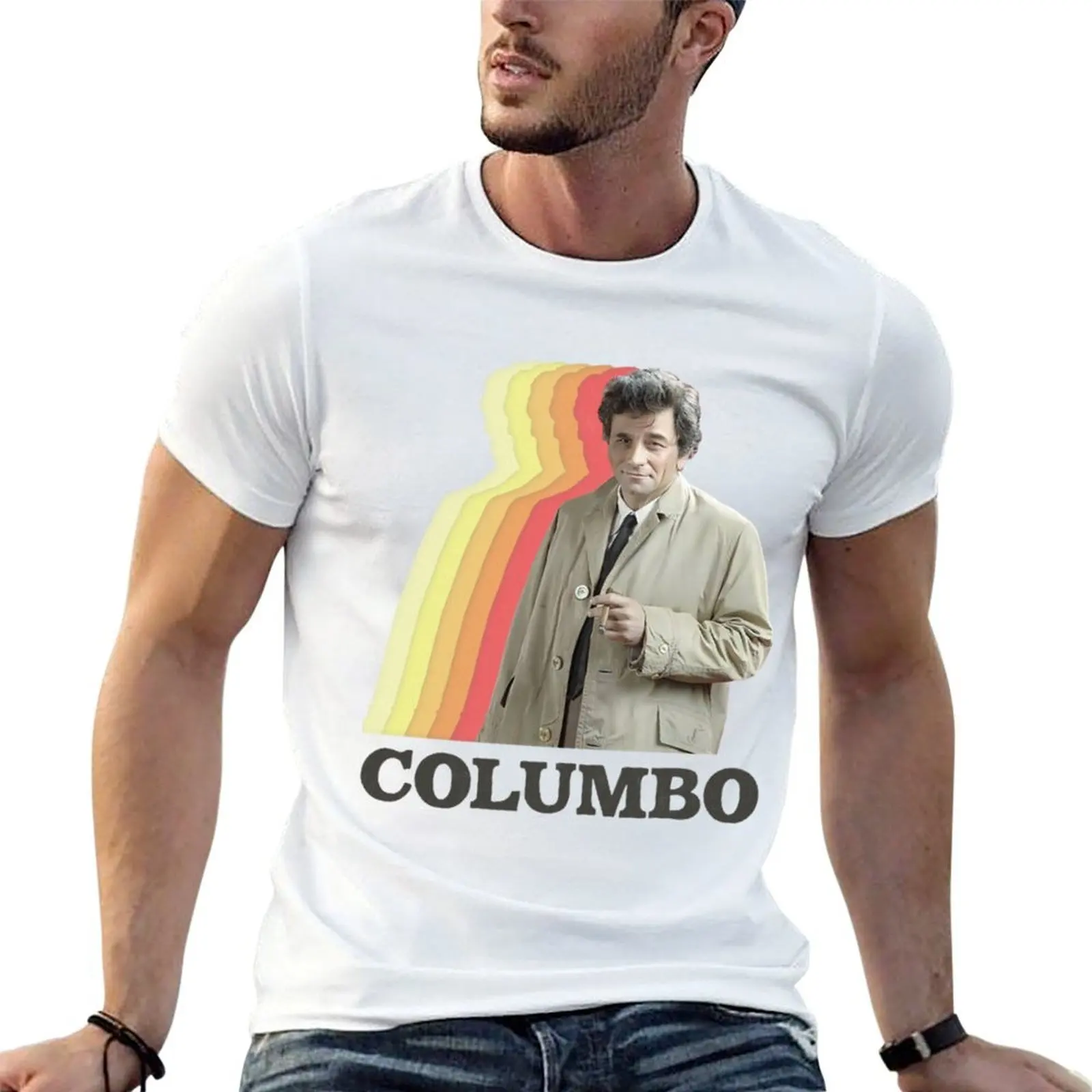 Columbo T-Shirt vintage anime shirt blue archive designer t shirt men
