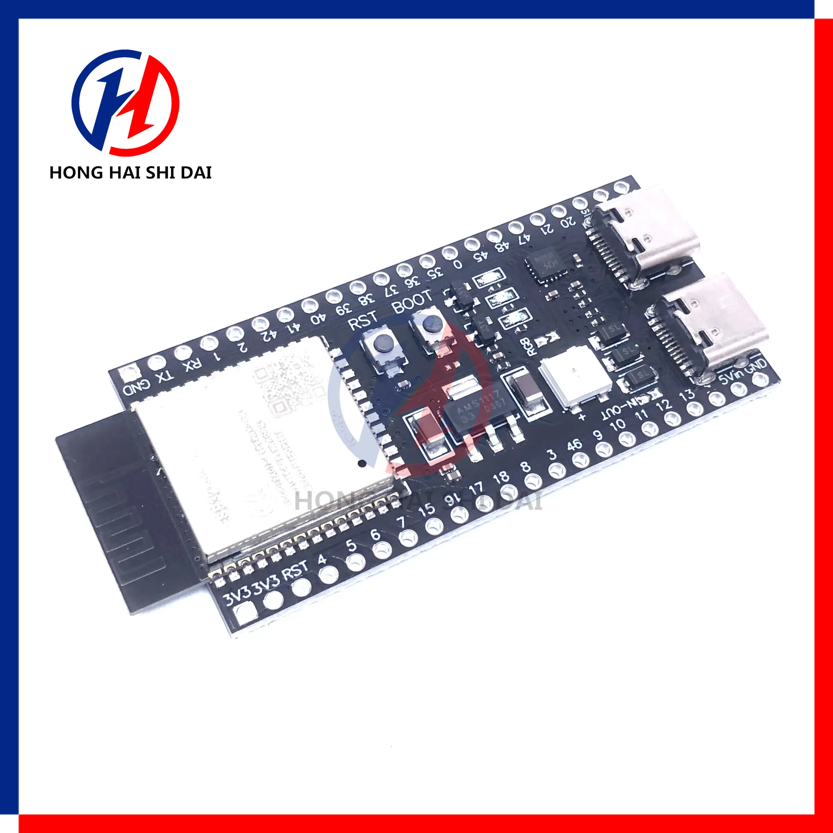 Placa de Desenvolvimento Dual Type-C da Internet das Coisas, ESP32, ESP32-S3, WiFi, Bluetooth, Core Board, DevKit C, N16R8