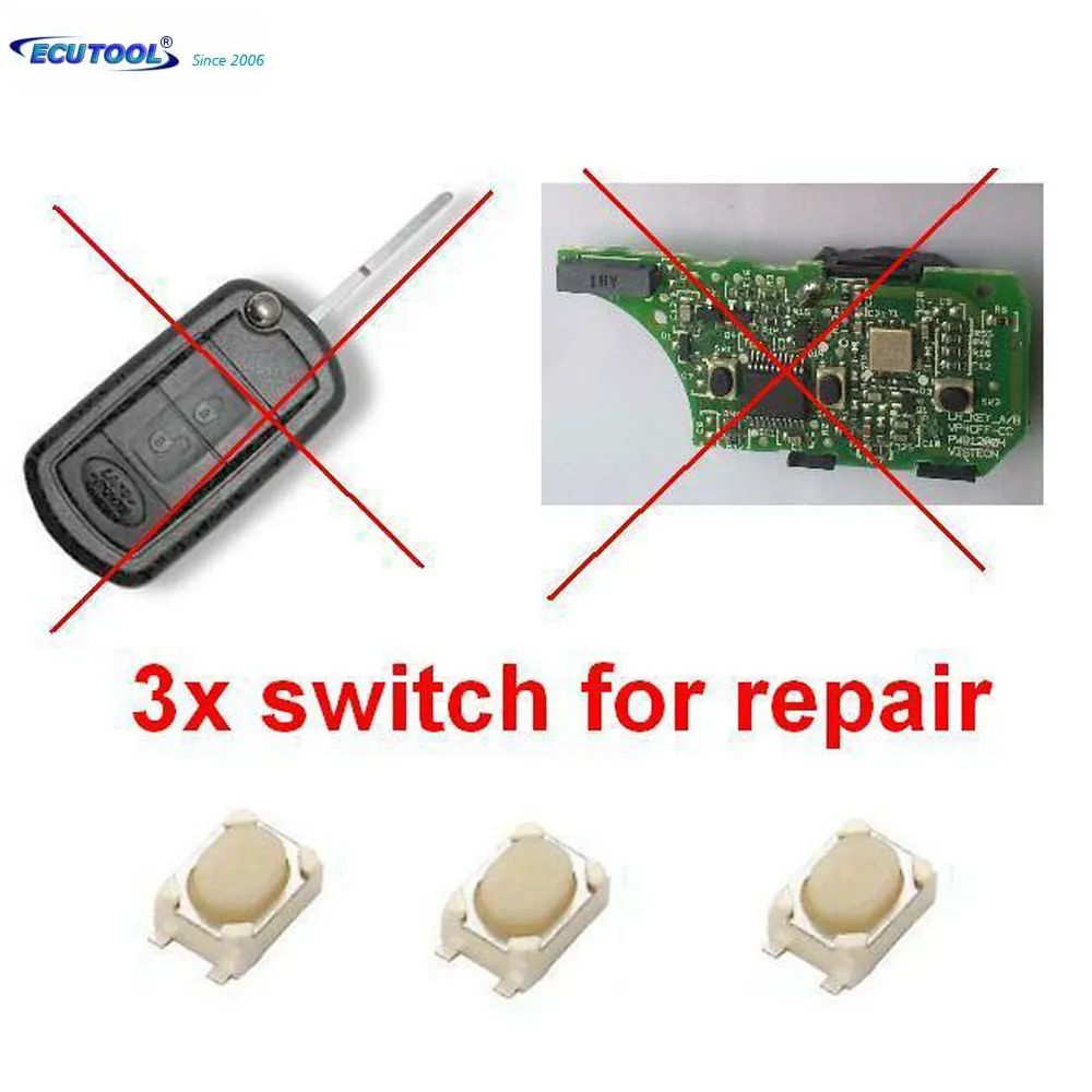 ECUTOOL for Land Rover for Range Rover LR3 Discovery Remote Key Fob Micro Switch Button Repair