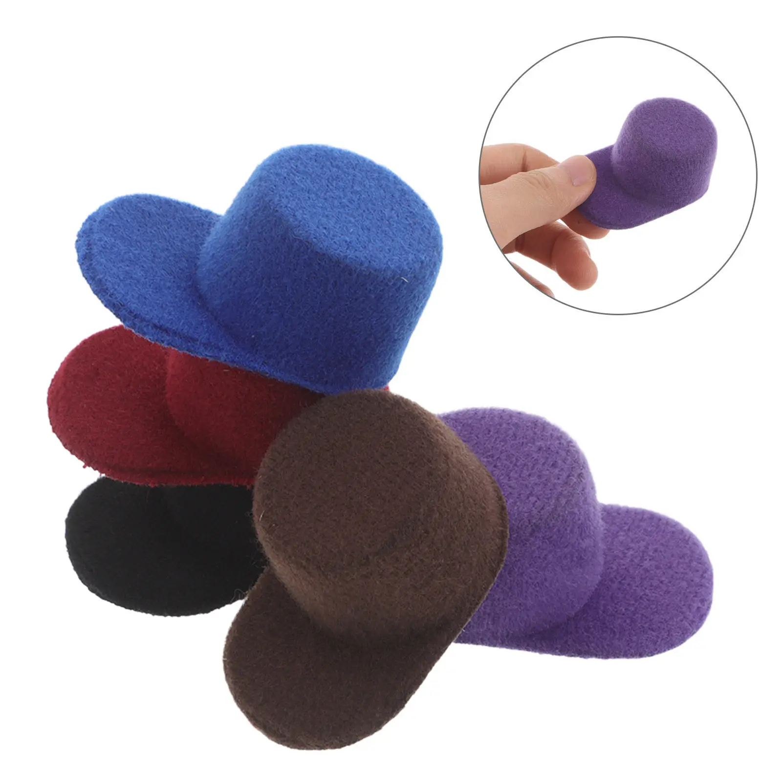 15Pcs Mini Baseball Caps Soft Eva Fabric Small Hats for Crafts Accessories Miniature Baseball Cap Decoration Supplies