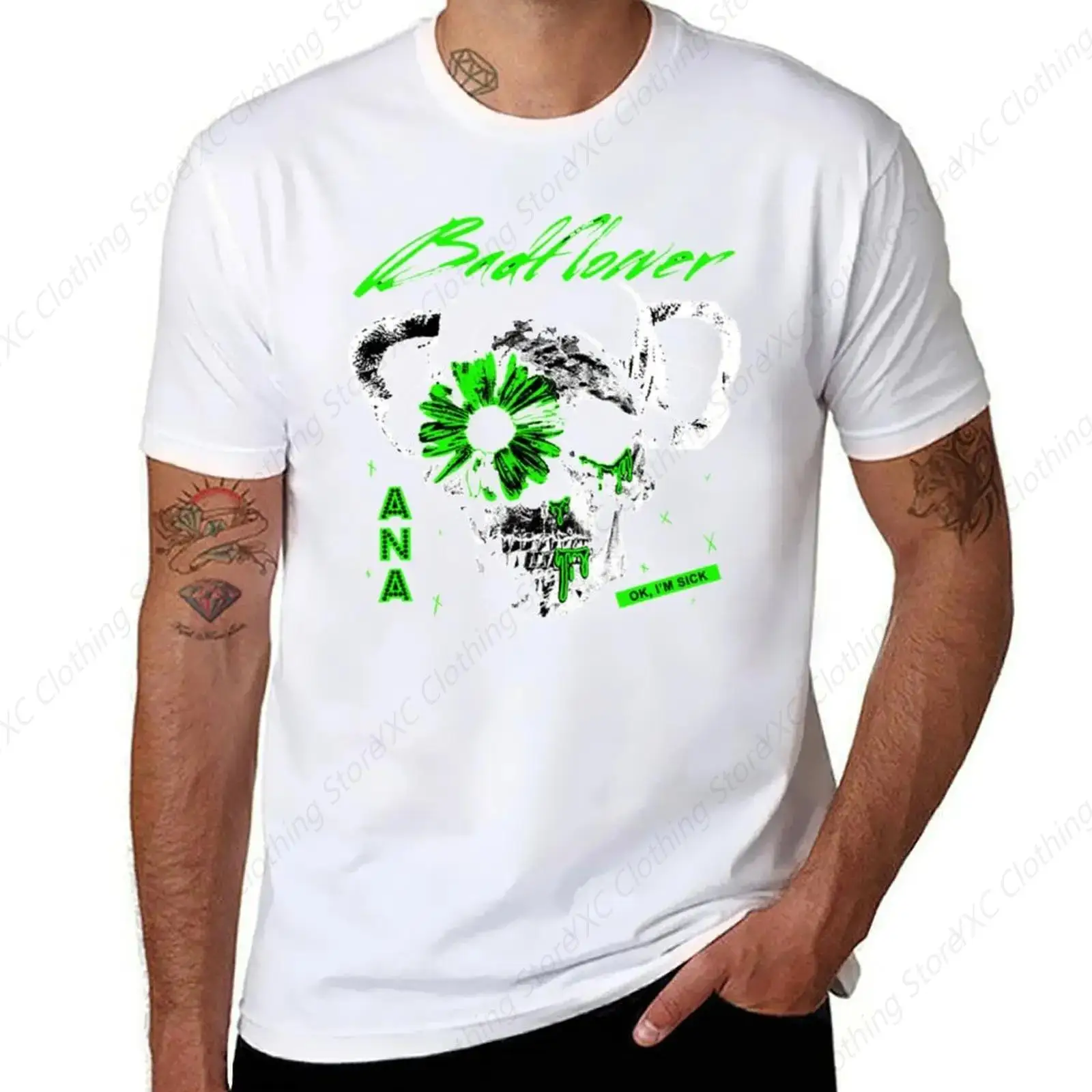 badflower band men's T-shirt- Short Sleeve Crew Neck Soft Fitted Tees S - 6XL Fresh Classic Basic Tshirts