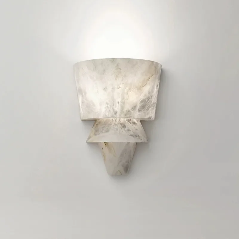 

Natural Marble Wall Lamp, Minimalist LED Decorative Light for Living Room, Sofa, Background, Balcony, Hallway, Bedroom, Bedside