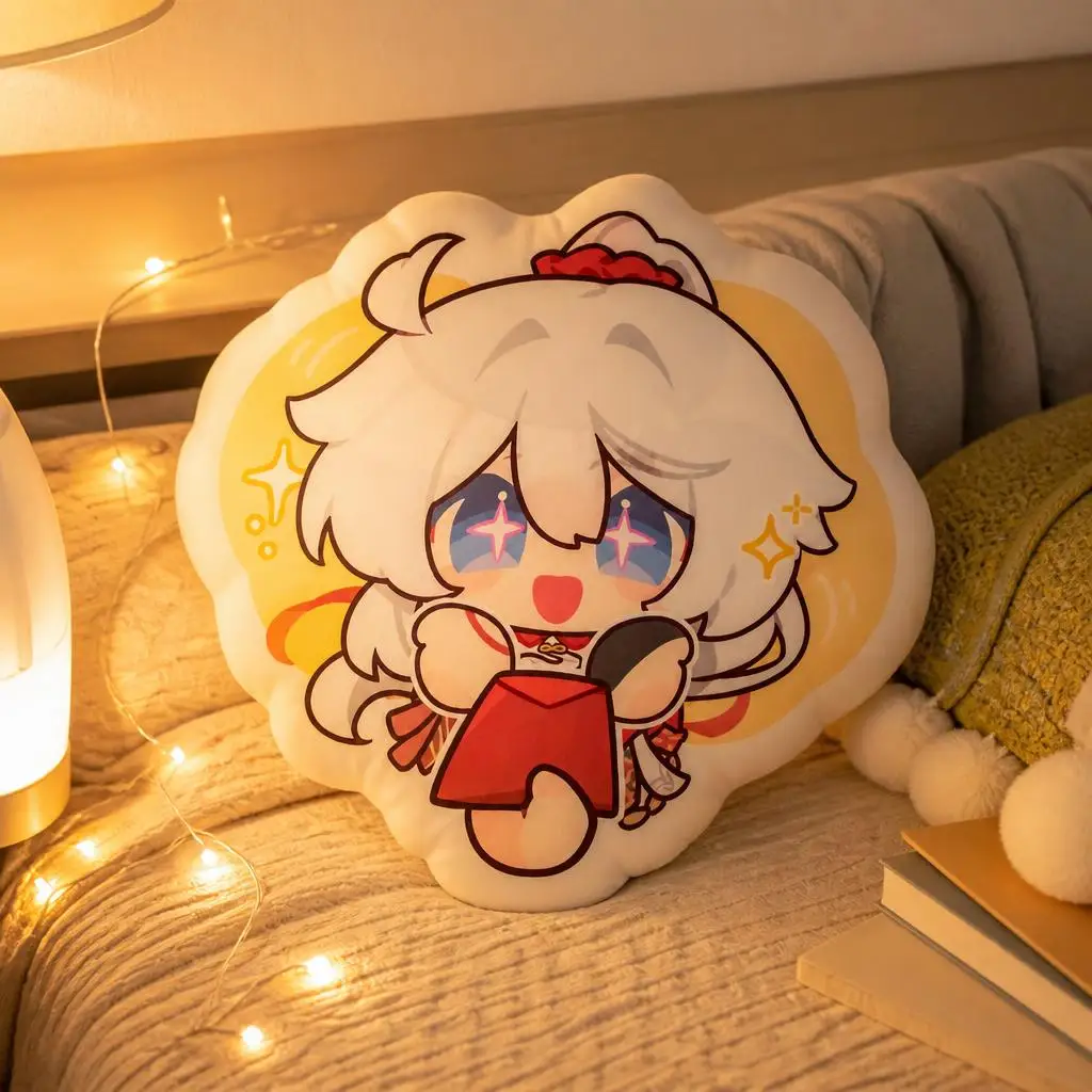 Kiana Kaslana Q Wuthering Waves Plush Pillow Cushion Irregular Stuffed Throw Pillow Anime Fans Home Decor Gift Sofa Bed