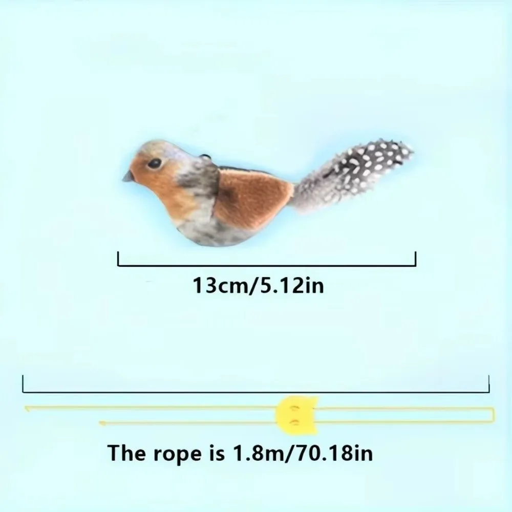 Flying Bird Cat Toy Vivid Chirping Self-entertainment Simulation Bird Interactive Cat Bird-Shaped