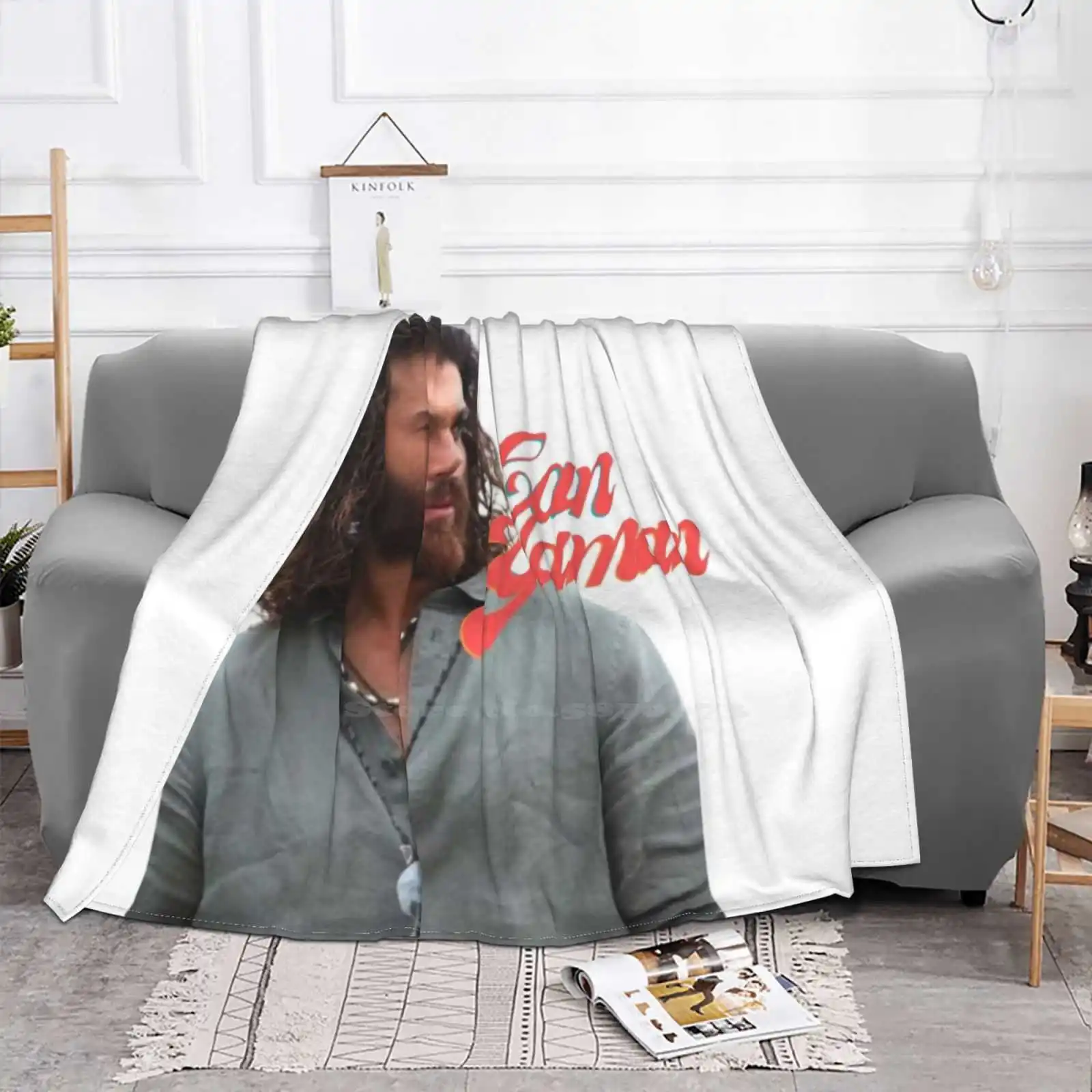 Can Yaman Fashion Soft Warm Flannel Blanket Can Yaman Turkish Man Turkish Beard Turkish Soap Opera Fan Yaman Fan