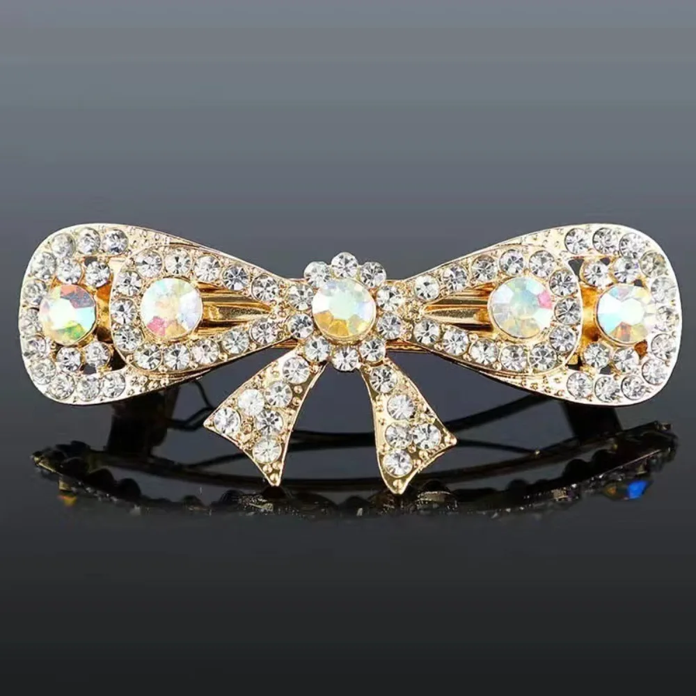 Fashion Butterfly Rhinestone Hair Clips Flower Bling Diamond Jewelry Barrette Crystal Metal Hair Styling Clips