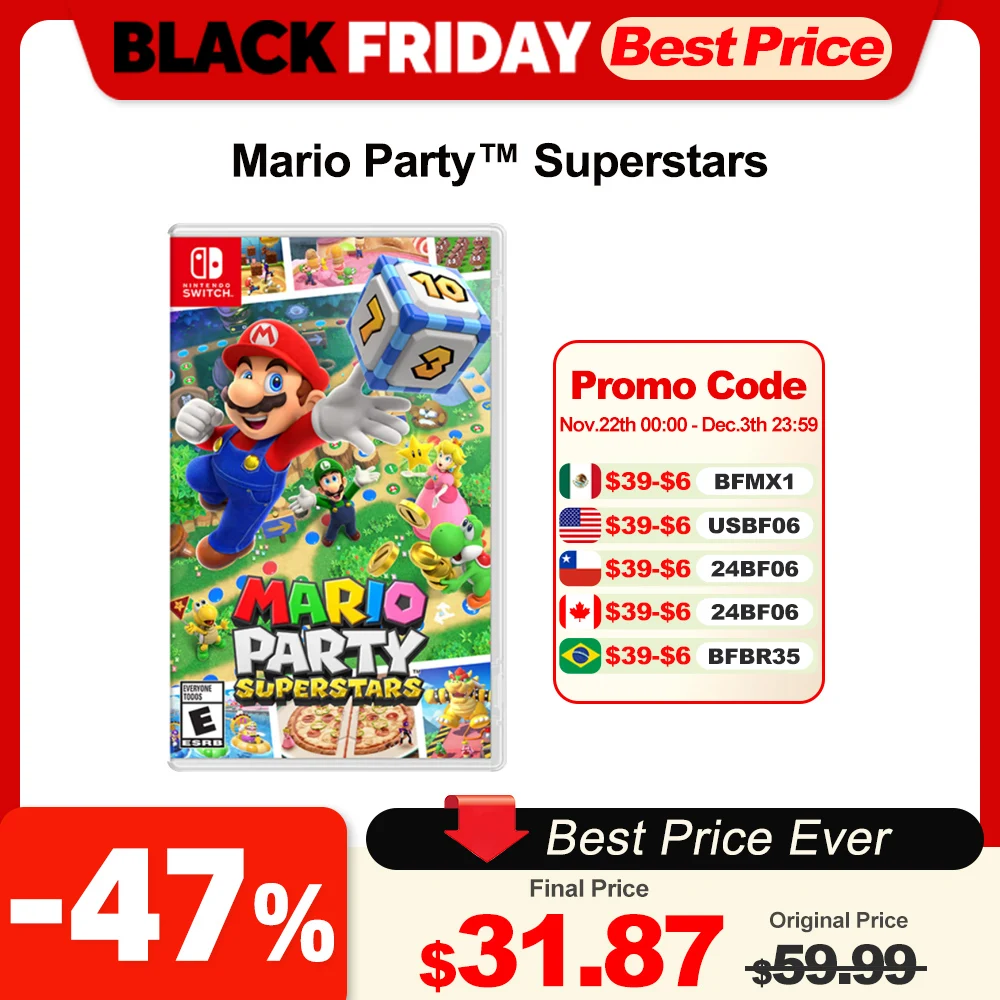 Mario Party Superstars Nintendo Switch Game Deals 100% Official Original Physical Game Card for Switch OLED Lite Game Console