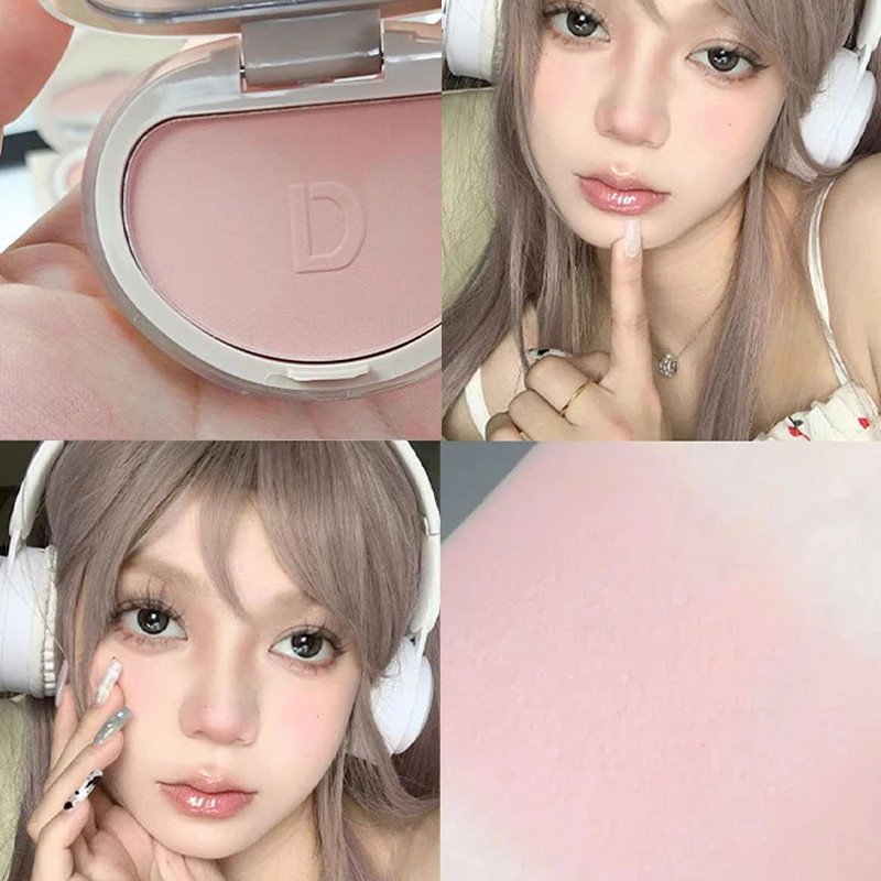 Poudre de fard à joues, haute brillance, lustre naturel, poudre de crème, peut façonner le visage, fait un look délicat et mignon, style coréen, etc.