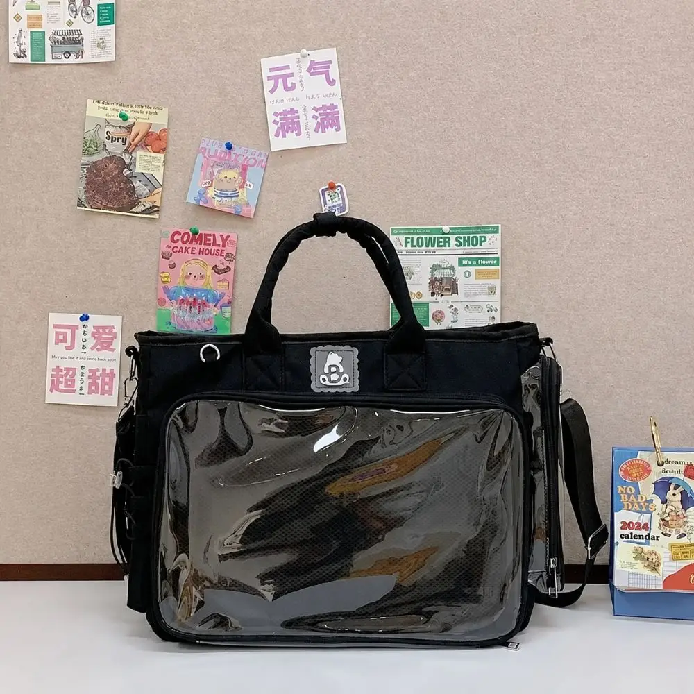 New Square Shape Female Backpack Large Capacity Transparent Shoulder Bag Gift Multifunctional Handbag Tote Daily Outing