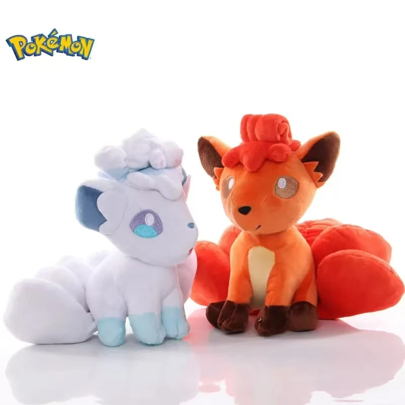 20cm Pokemon Vulpix Plush Toys Kawaii Alola Vulpix Plush Doll  Ice Vulpix Stuffed Cartoon Animal Doll Home Decor Xmas Kid Gift