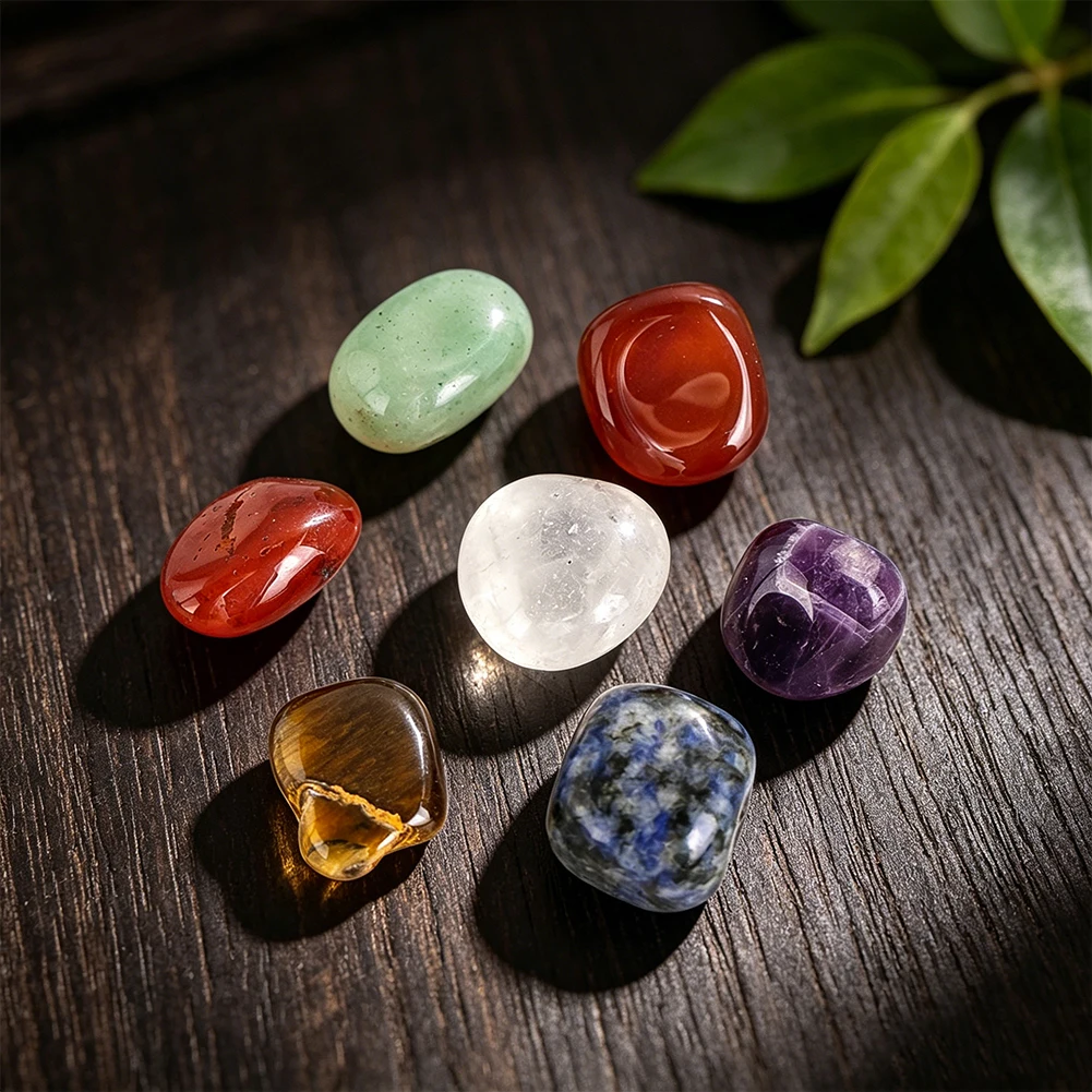 7 Chakra Metatron-Würfel Orgon-Halskette Steinset Natürlicher Kristall Energiestein Meditation Heilungs-Kraftbox Spirituelles Geschenk – Detail 3