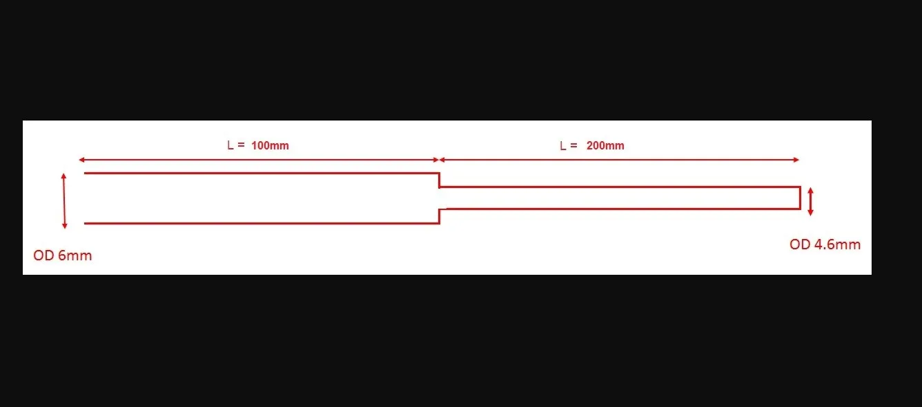 Customize OD4.5 and OD6mm clear quartz tube as sample