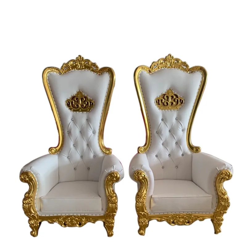 Crown Queen Chair European Solid Wood High Back Chair, Wedding Wedding Chair, Banquet Mermaid Chair