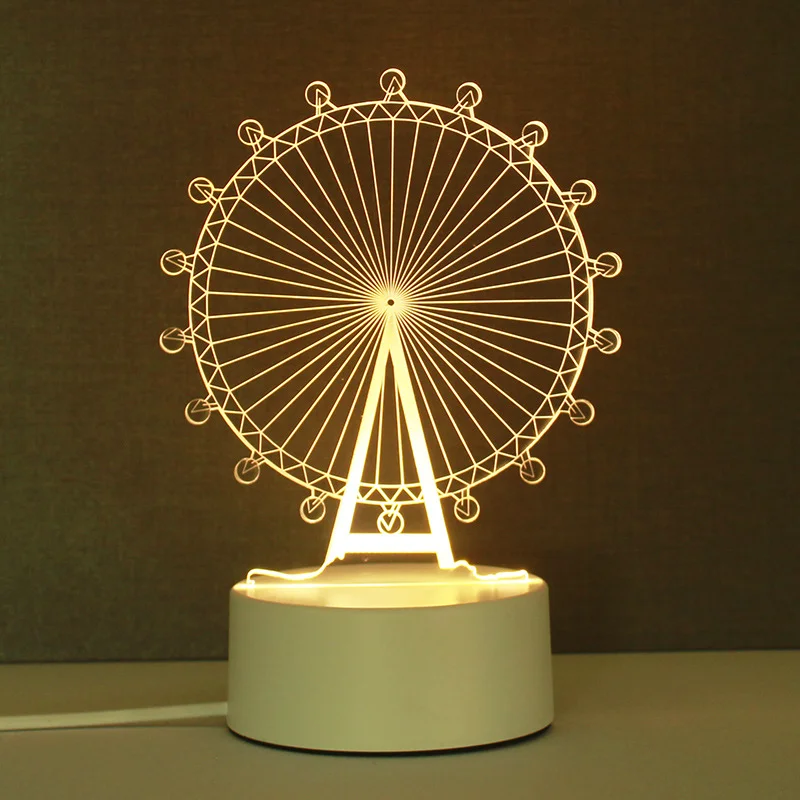 Small gifts 3d night light creative atmosphere luminous birthday gift l acrylic bedside lamp