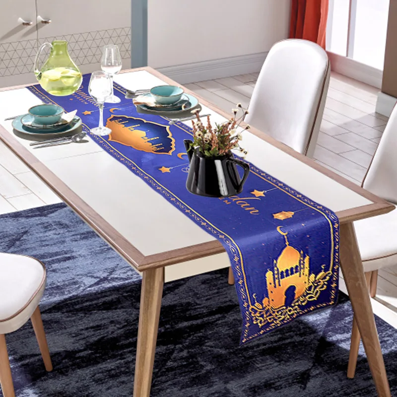 

Eid Mubarak Table Runner Ramadan Decoration Islamic Muslim Party Supplies Eid Al Adha Ramadan Kareem Tablecloth Favor Supplies