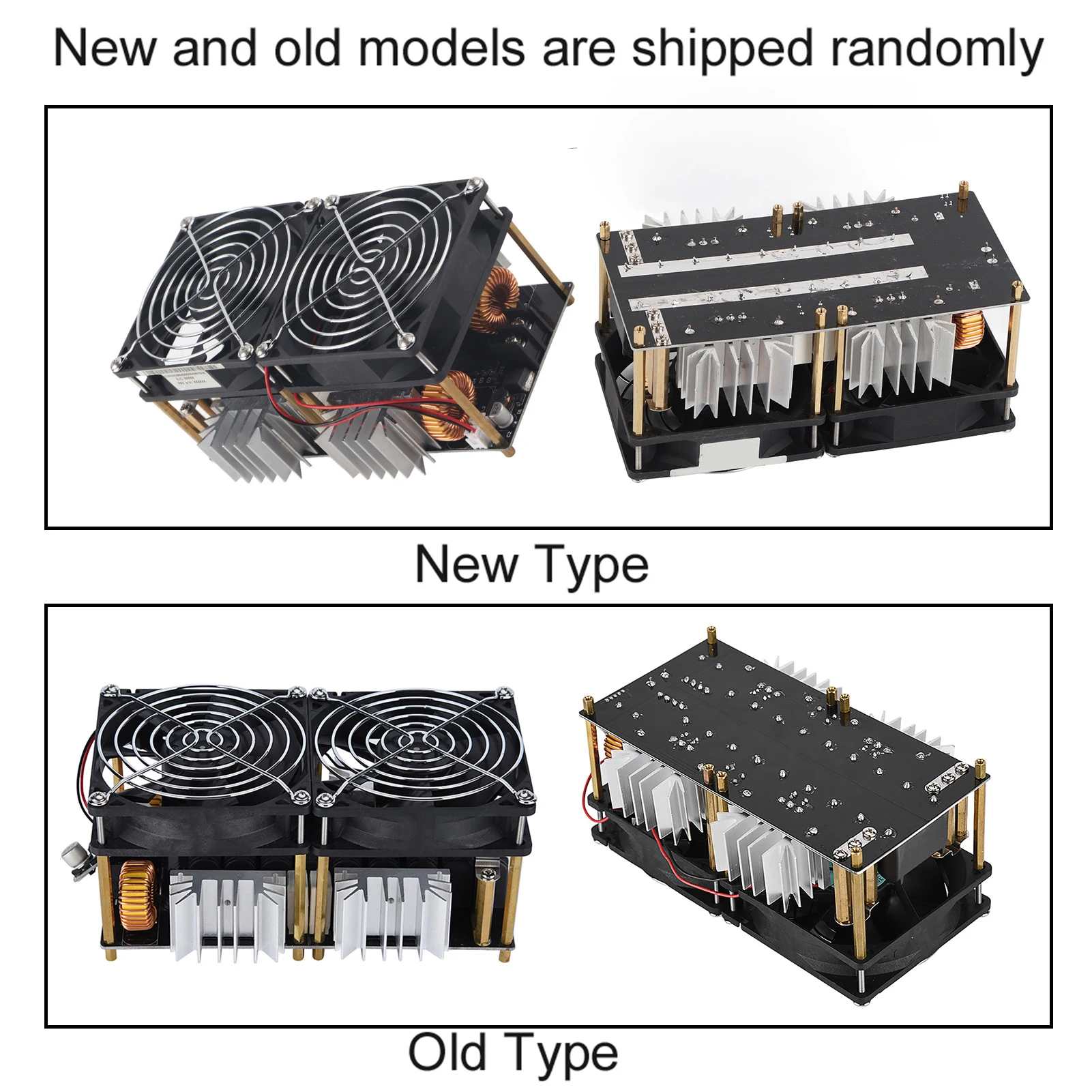 1800W 12V-48V ZVS Induction Heater Heating PCB Board Module Flyback Driver with Coil Dual Fan Power Supply Kit