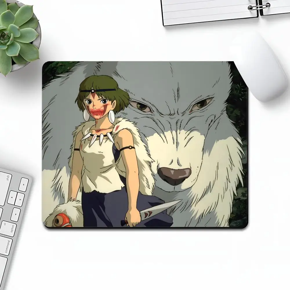 P-Princess M-Mononoke Mouse Pad Art Gaming Gamer Small Rubber Wholesale Locking Edge Large Computer MousePad Laptop Desk Pad