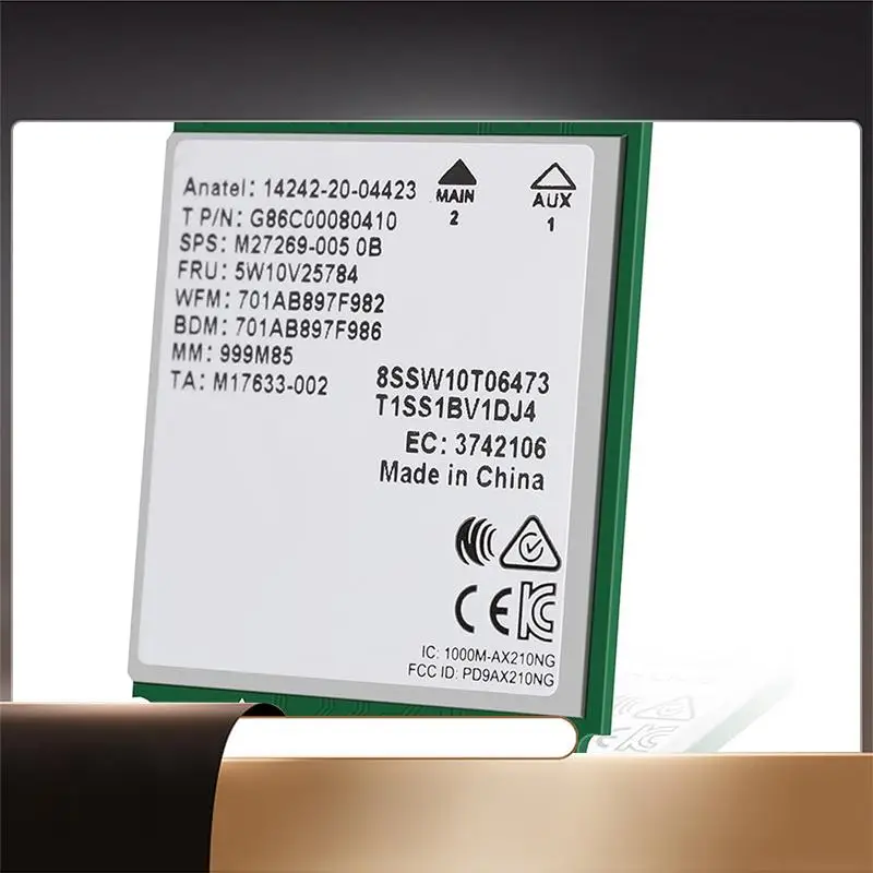 

AX210 Card 802.11AX Bluetooth 5.2 Wireless Band Wi-Fi/Bluetooth Combo Adapter For Notebook Network Card Win10 11-X64A