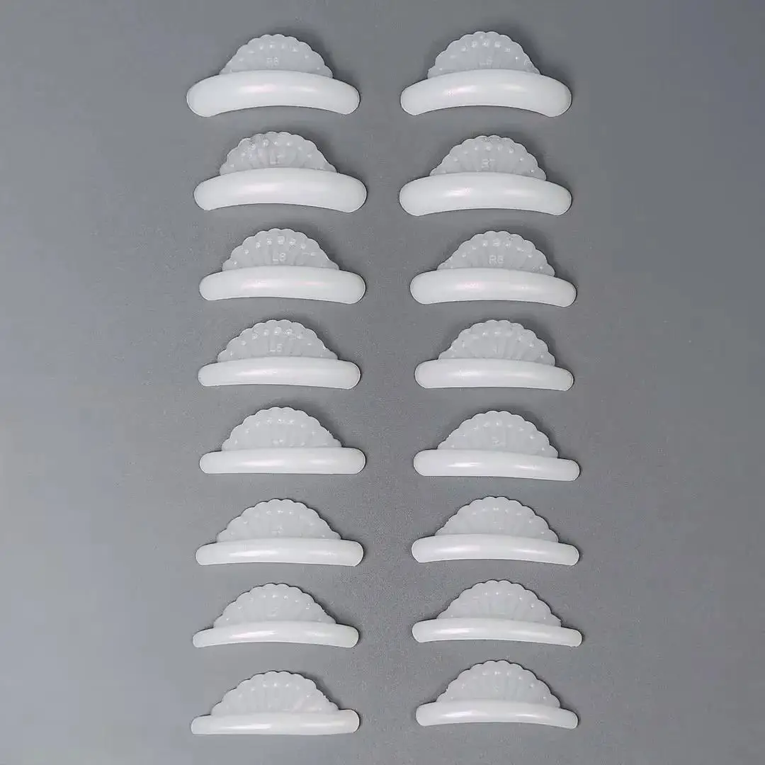 Libeauty 8 Pairs Glue Free Silicone Eyelash Perm Pads Sticky Lash Lift Shield Lifting 3D Eyelash Curler Accessories Makeup Tool