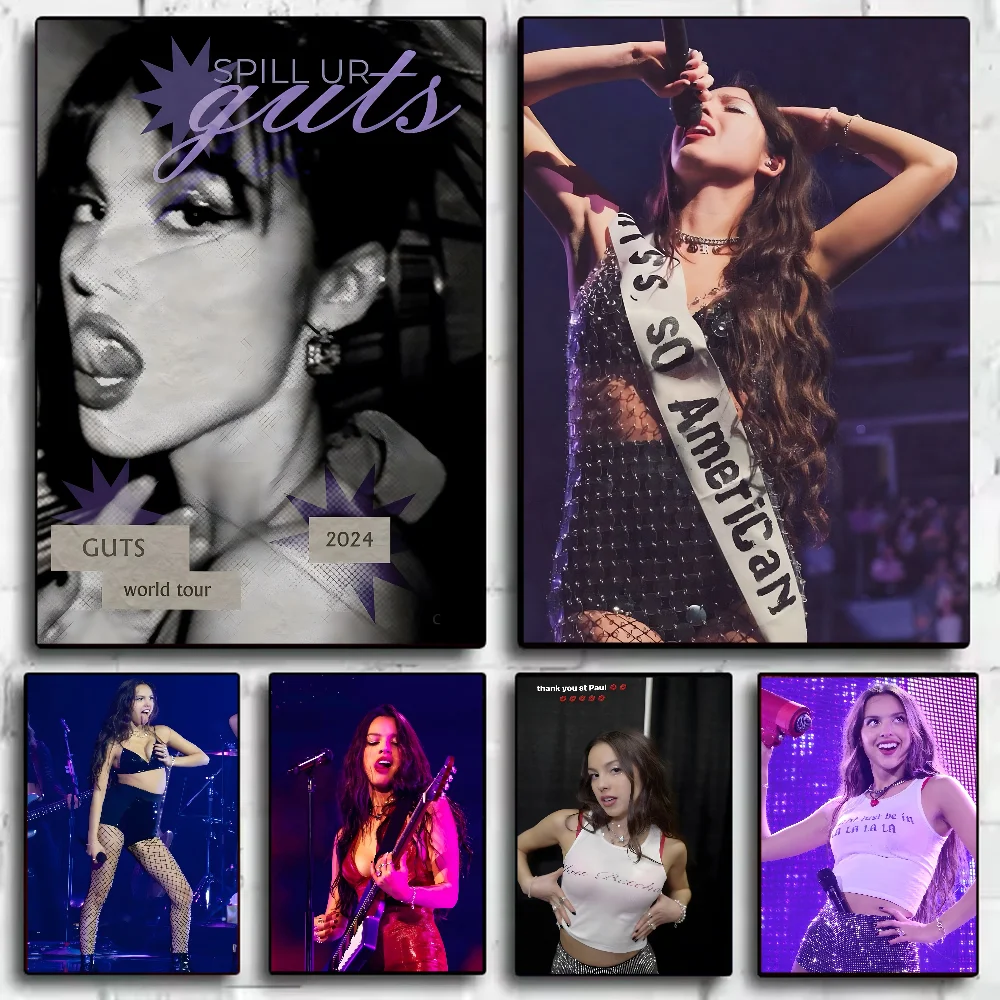ملصق Pop Singer Olivia-Rrodrigo عالي الدقة جدار لاصق مقاوم للماء لغرفة المعيشة المنزلية وغرفة النوم والديكور الجمالي