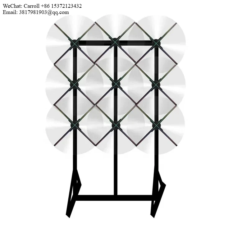 

New 4 Blades 3 By 3 Holographic Display 1920*1080 Spinning 3d Projector Hologram Fan Propeller Wholesale China