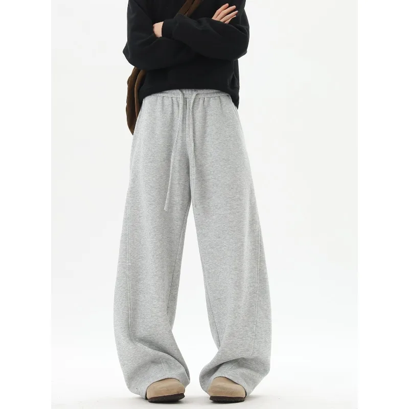 

American High Street Men's and Women's Autumn Trend Wide Leg Sports Jogging Pants Loose Casual Straight Leg