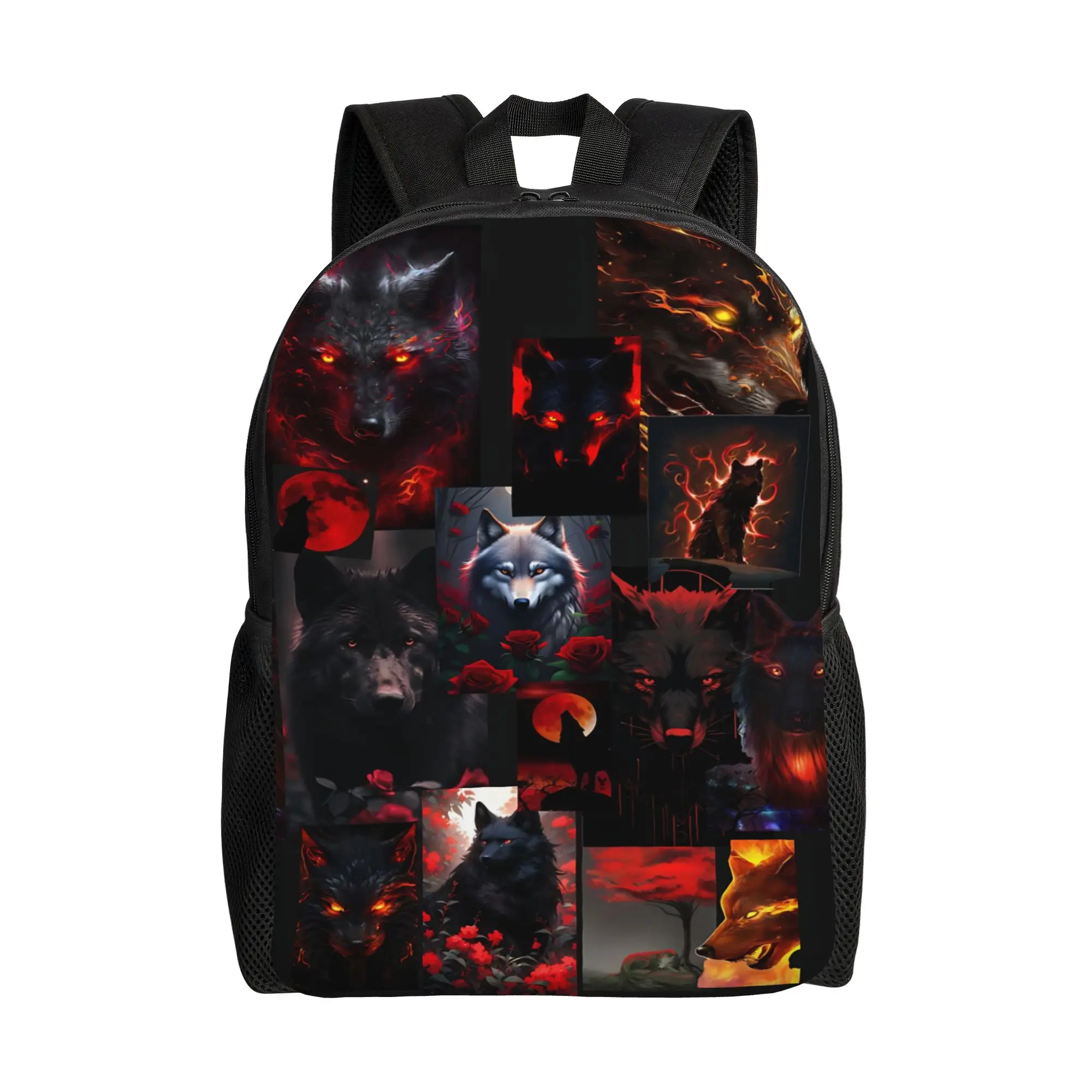 Fashion Cool Wolf Pattern Wolf spirit backpack  mochila Versatile Work Office Large Capacity Rucksack