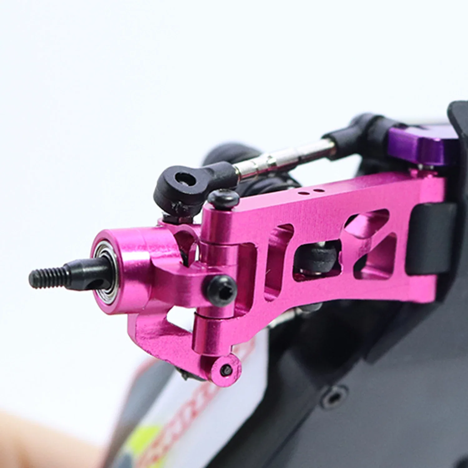 Metall-Aufhängungsarme Achsschenkel C-Naben CVD-Welle für 1/24 Losi Micro B Rc Auto 2WD Wltoys 244016 Chassis-Platten-Upgrades – Detail 6