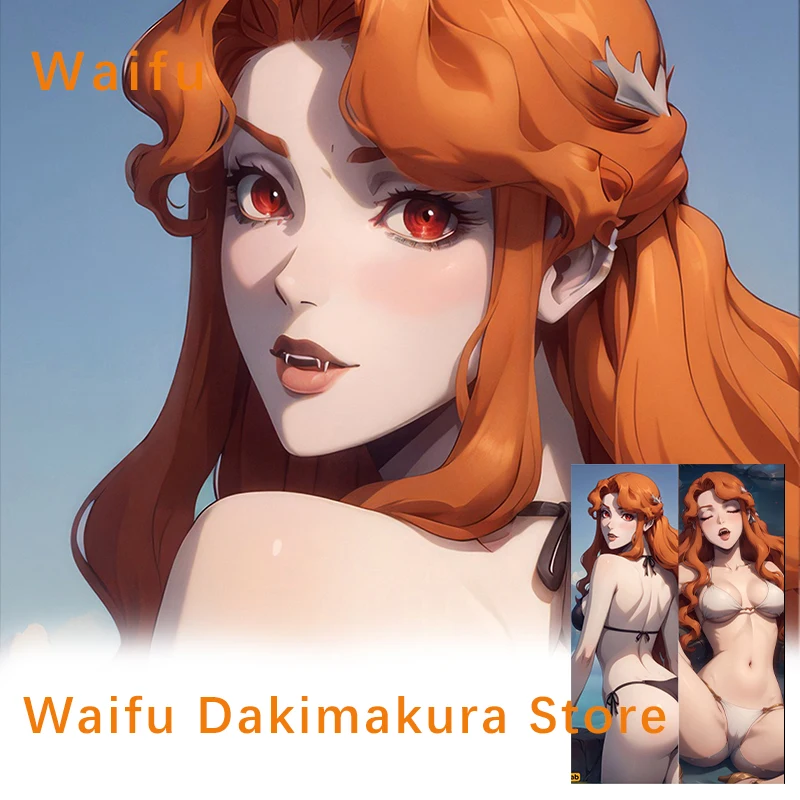 Funda de almohada Lenore Castlevania Dakimakura, funda de almohada con estampado de doble cara de Anime, regalo, almohada corporal de 2 vías de tamaño real