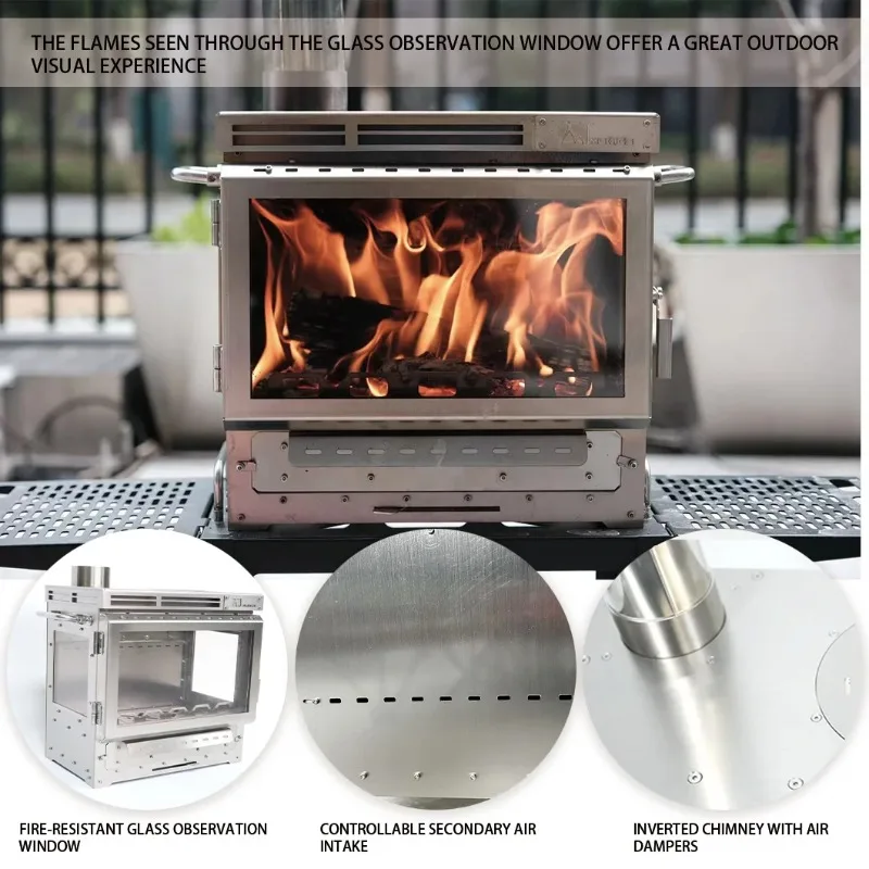 High-quality High-calorific Value Stainless Steel Winter Camping Heating Tent Stove Wood-burning Stove