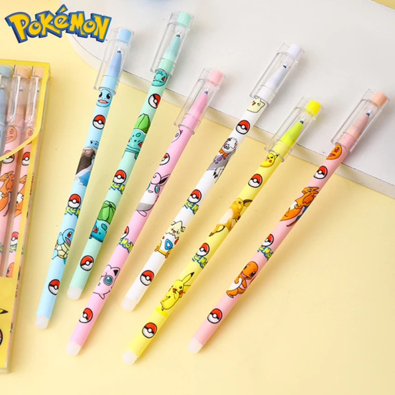 

Pokemon Gel Pen Anime Pikachu Charizard Squirtle Bulbasaur Cartoon Erasable Writing Signature Pen Student Learning Stationery