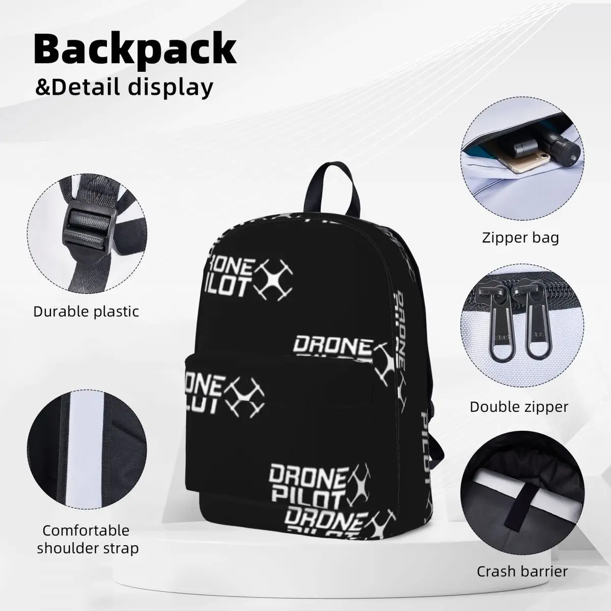 Drone Piloto Mochilas De Grande Capacidade, Bolsa De Livro De Estudante, Bolsa De Ombro, Mochila De Viagem, Mochila Escolar Infantil Casual