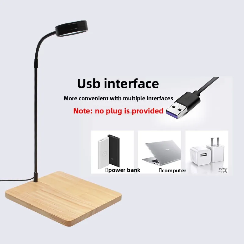 USB Timed Dimming Ultra-White Aquarium Spotlight Micro Landscape Plant Aquatic Plant Growth Wooden Board Light