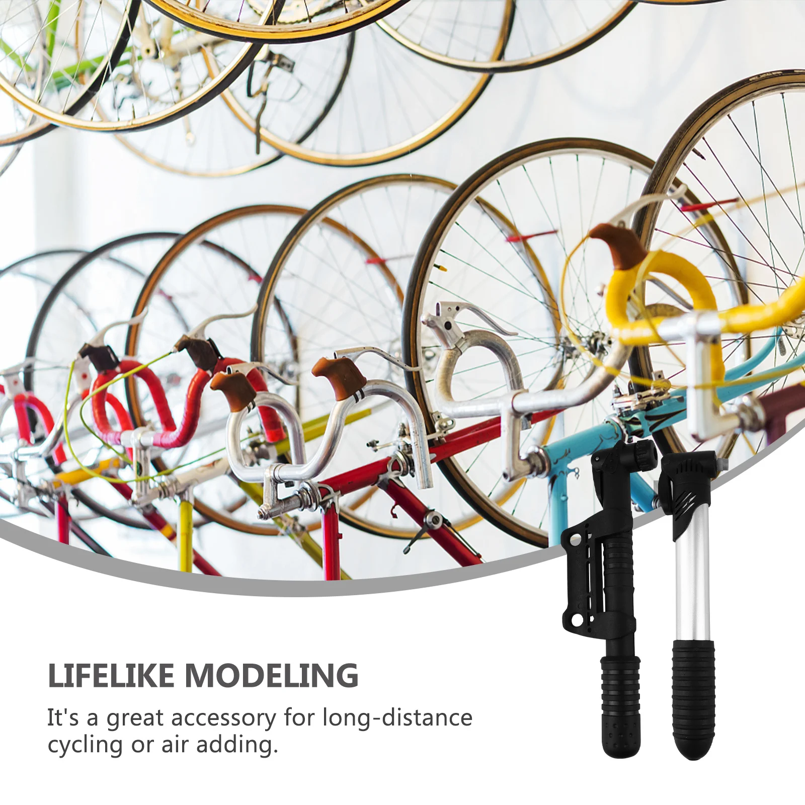 

2Pcs Mini Bike Pump Fast Inflation High Pressure Portable Tire Inflator Compact Lightweight Bike Accessories Easy Carry